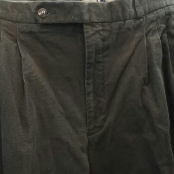 Austin Reed Olive Green Pebbled Cotton Pants 36 - 30.5 - Picture 4 of 16